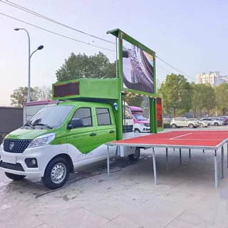 双屏广告车品牌宣传车流动舞台车 户外宣传车消防宣讲车购车