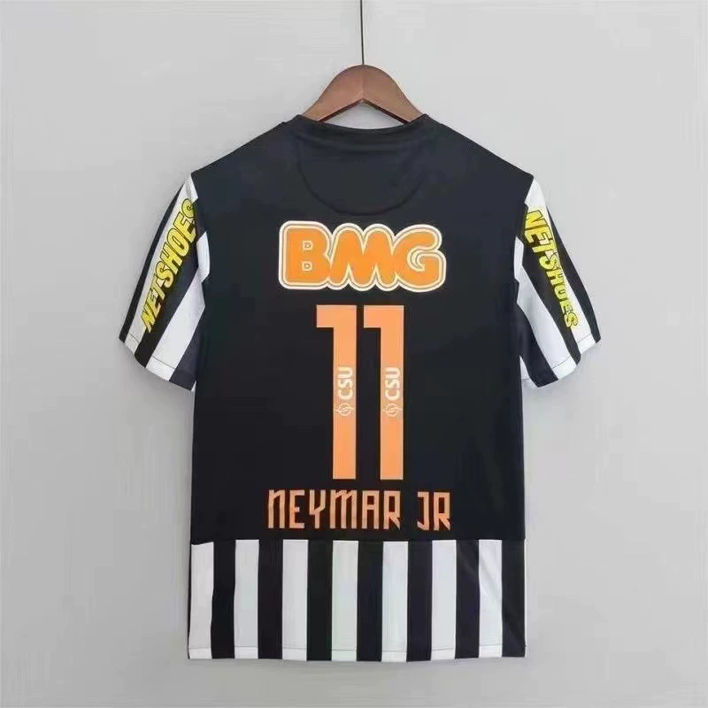 Футболка Сантос домашняя и гостевая матче второй away №11 Неймар ретро однотонная длинные рукава