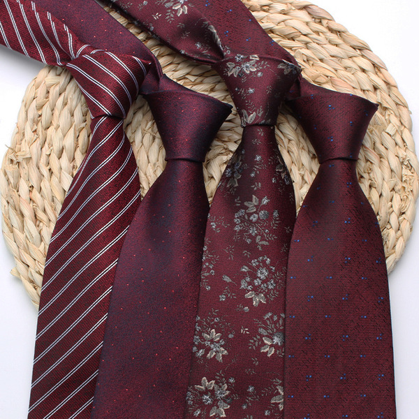 men's burgundy retro tie