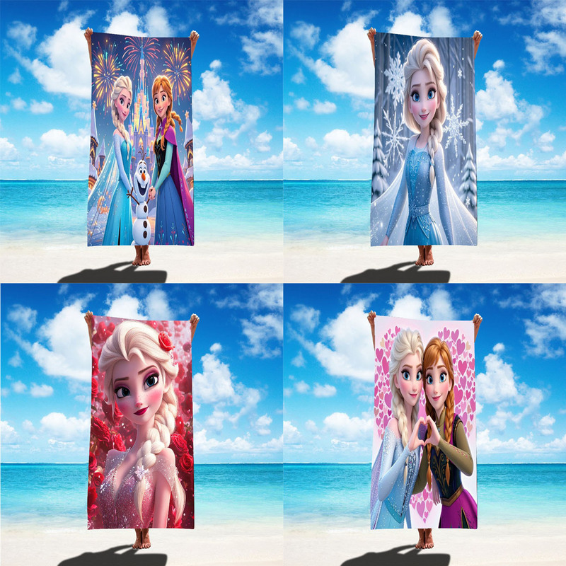 Cross-Border Best-Selling Frozen Beach Towel, Disney Elsa Princess Printed Bath Towel, Yoga Sports Towel, Customized Cross-Border Best-Selling Frozen Beach Towel, Disney Elsa Princess Printed Bath Towel, Yoga Sports Towel, Customized
