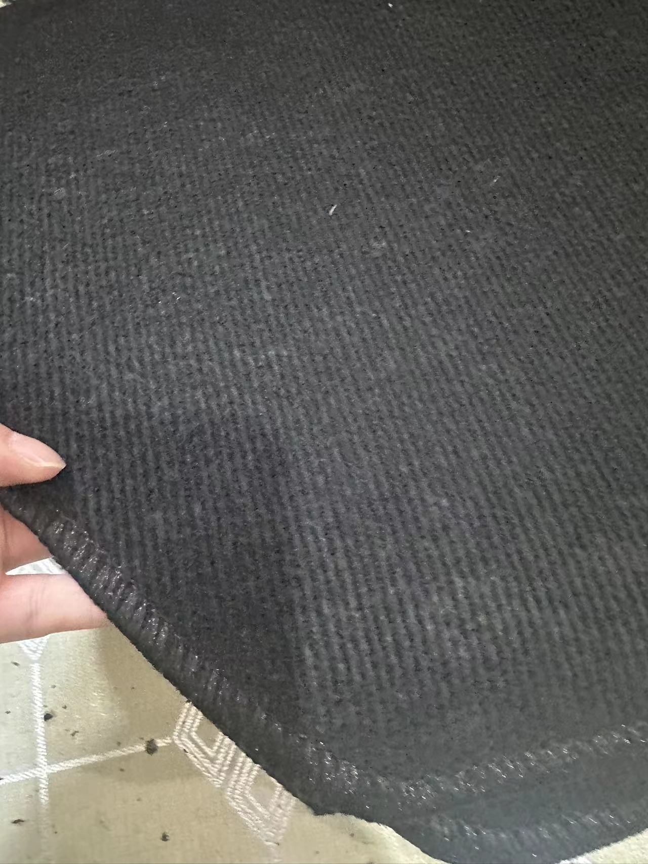 Universal Universal Car Floor Mats PVC Eco-Friendly Linen Anti-Slip (Universal Foot Pad) - 6080-black