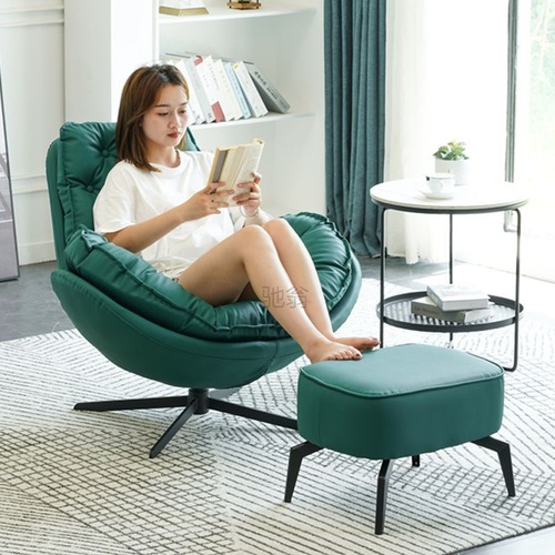 3l Italian style lazy sofa swivel chair leisure study office balcony fashion Nordic light luxury single swivel chair sofa