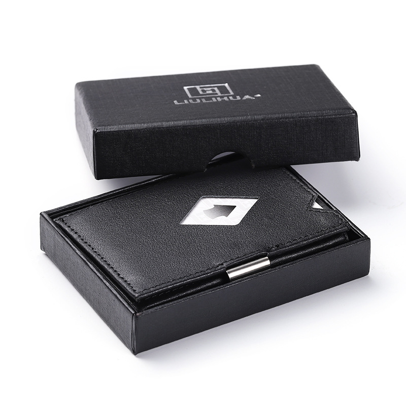 跨境代发男士钱包 头层牛皮三折钱包exentri欧洲钱包