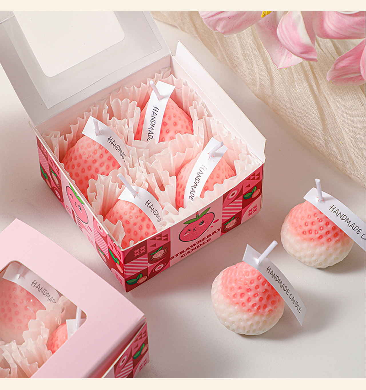 Strawberry Pattern Cute Strawberry Soybean Mixed Wax