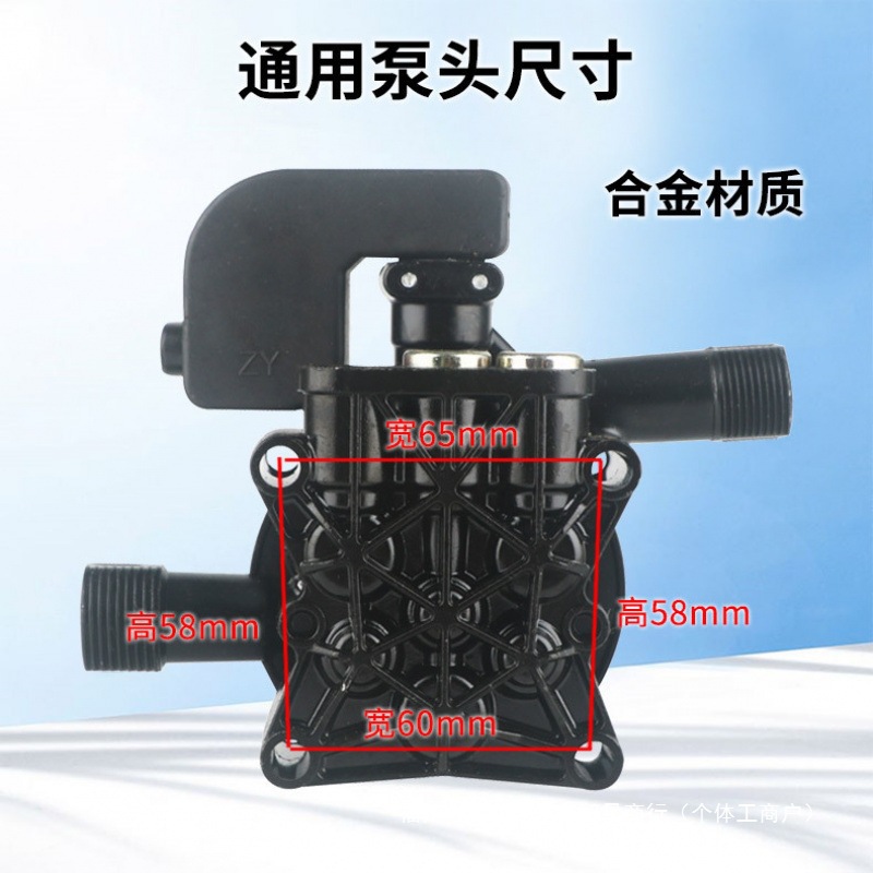 Household fully automatic portable high-pressure washer pressure-adjusting pump head car wash device pump head assembly accessories water