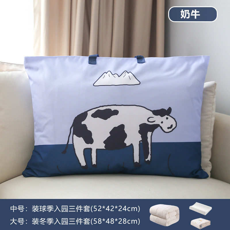 Kindergarten de tres piezas bolsa de almacenamiento de tela Oxford equipaje ropa bolsa de embalaje tarjeta de estudiante pase algodón edredón bolso