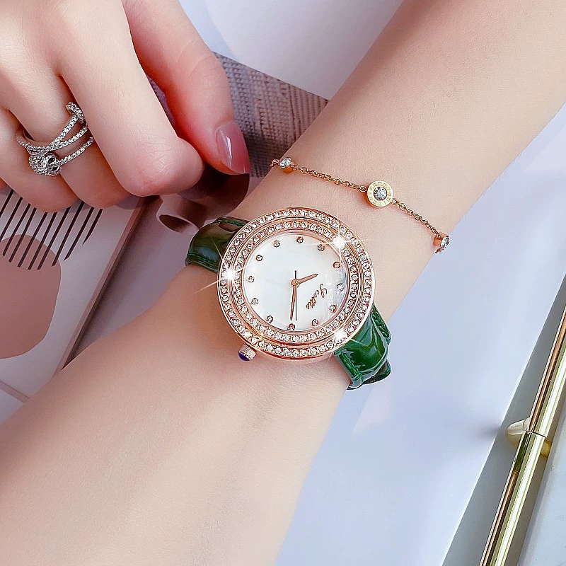Производитель поставляет Scottie Fashion Drill Botten Drill Watch женские персональные часы, женская модель с индикатором температуры