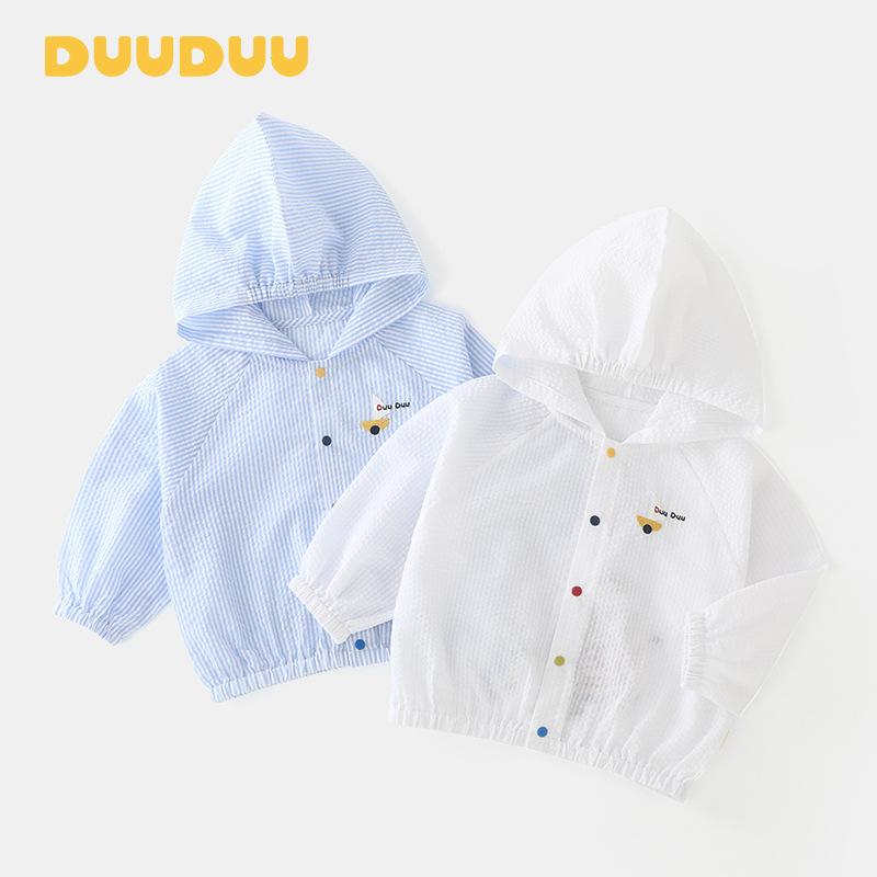 DUUDUU Jaket Kulit Bayi Pria dan Wanita Baju Pelindung Terik Matahari Anak Musim Panas Tipe Tipis Tipe A UV