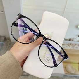 2023新款防蓝光眼镜女眼镜框男学生成品近视镜时尚素颜平光镜批发