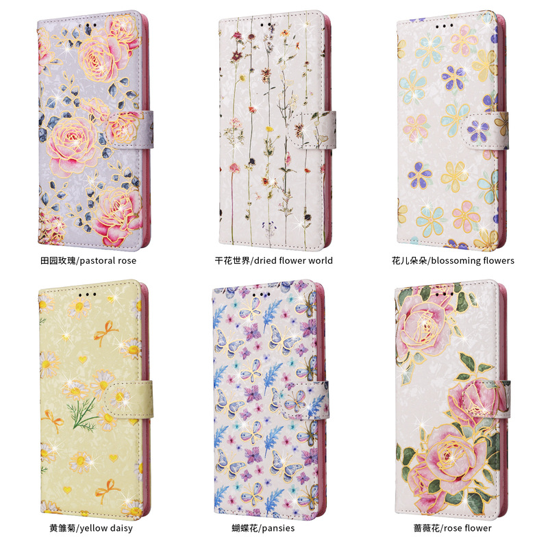 Popular Foreign Trade Product Suitable for iPhone 17, Anti-Theft, Gold Foil Rose Design, Apple 16 Card-Insert Flip Leather Case Phone Cover Popular Foreign Trade Product Suitable for iPhone 17, Anti-Theft, Gold Foil Rose Design, Apple 16 Card-Insert Flip Leather Case Phone Cover