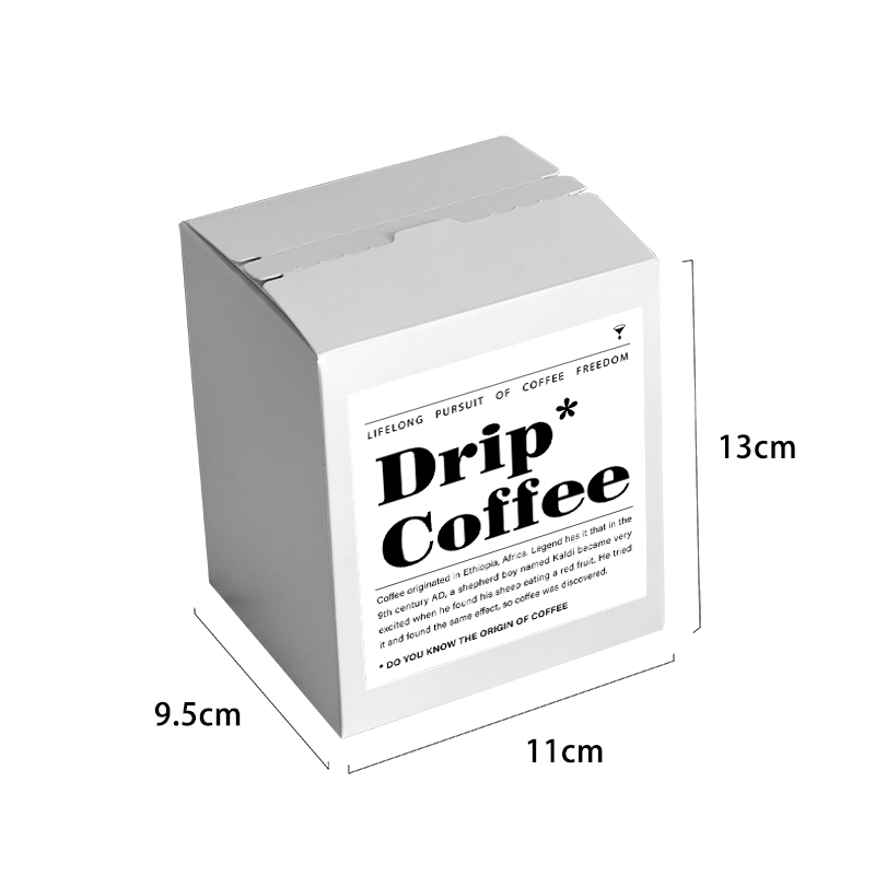 Caja de embalaje de café cuelga fácil de rasgar caja de papel en blanco bolsa de té caja de regalo pequeña caja de dulces DIY se puede personalizar