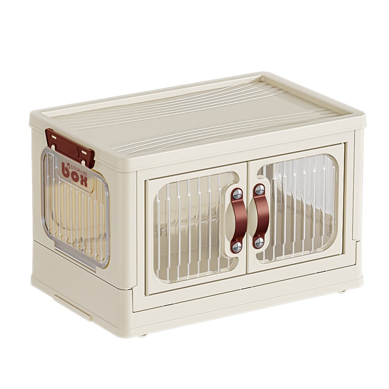 Gabinete de almacenamiento plegable sin instalación Armario de almacenamiento de ropa y refrigerios sin instalación Gabinete de almacenamiento de múltiples capas de plástico Dormitorio Sala de estar