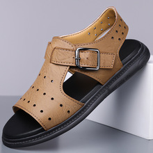 【源头工厂】夏季镂空越南凉鞋男士休闲鞋透气时尚罗马沙滩鞋