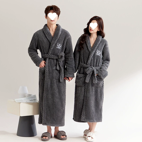 Jacquard nightgown pineapple plaid dark grey