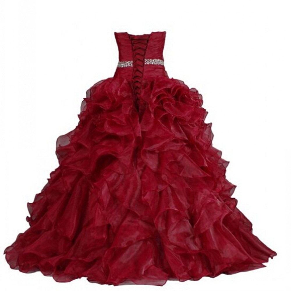 Black Strapless Tully Wedding Dress Floor-length Dress Banquet Host Large Swing Princess Dress Evening Dress Ruffled Waist Sewn Beads