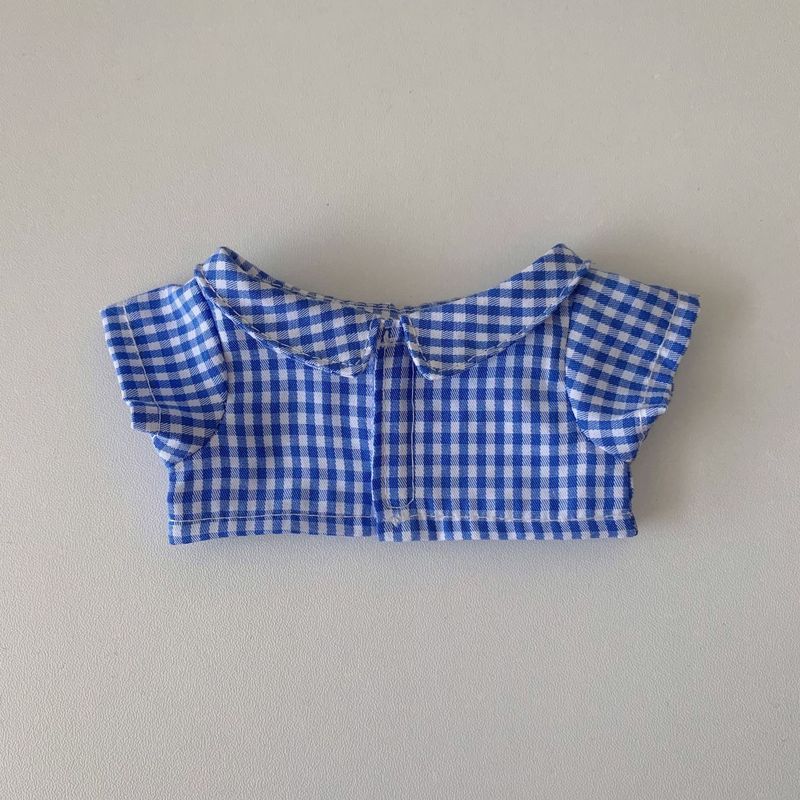 批发10cm15cm20cm棉花娃娃娃衣格子衬衫17cmlabubu衣服玩偶着替|undefined