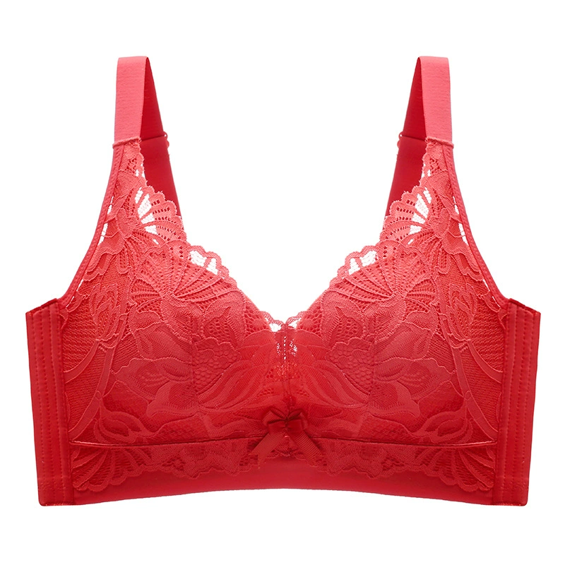  lace underwear, latex bra top, supporting wireless bra, set, french style