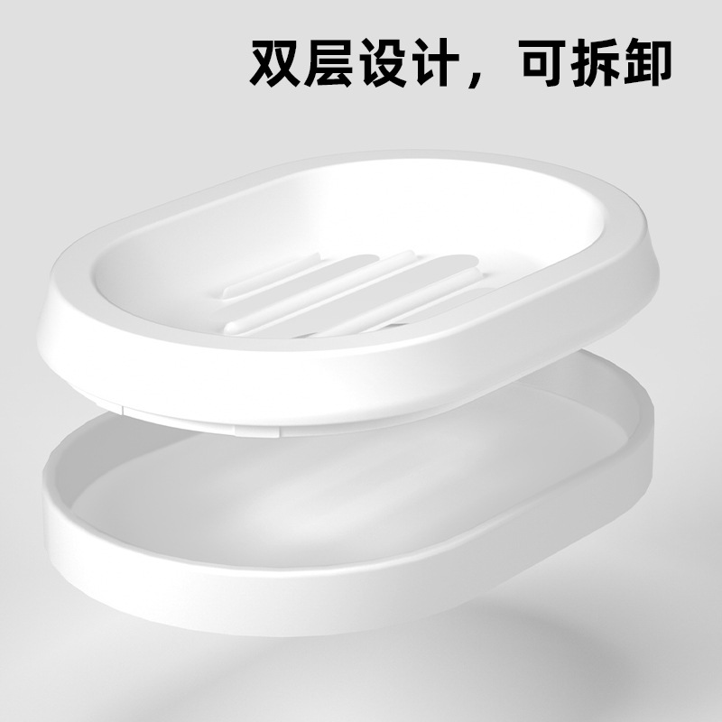 Creativo Japonés caja de jabón portátil de viaje de drenaje de doble capa titular de plato de jabón de plástico caja de jabón ventas directas de la fábrica