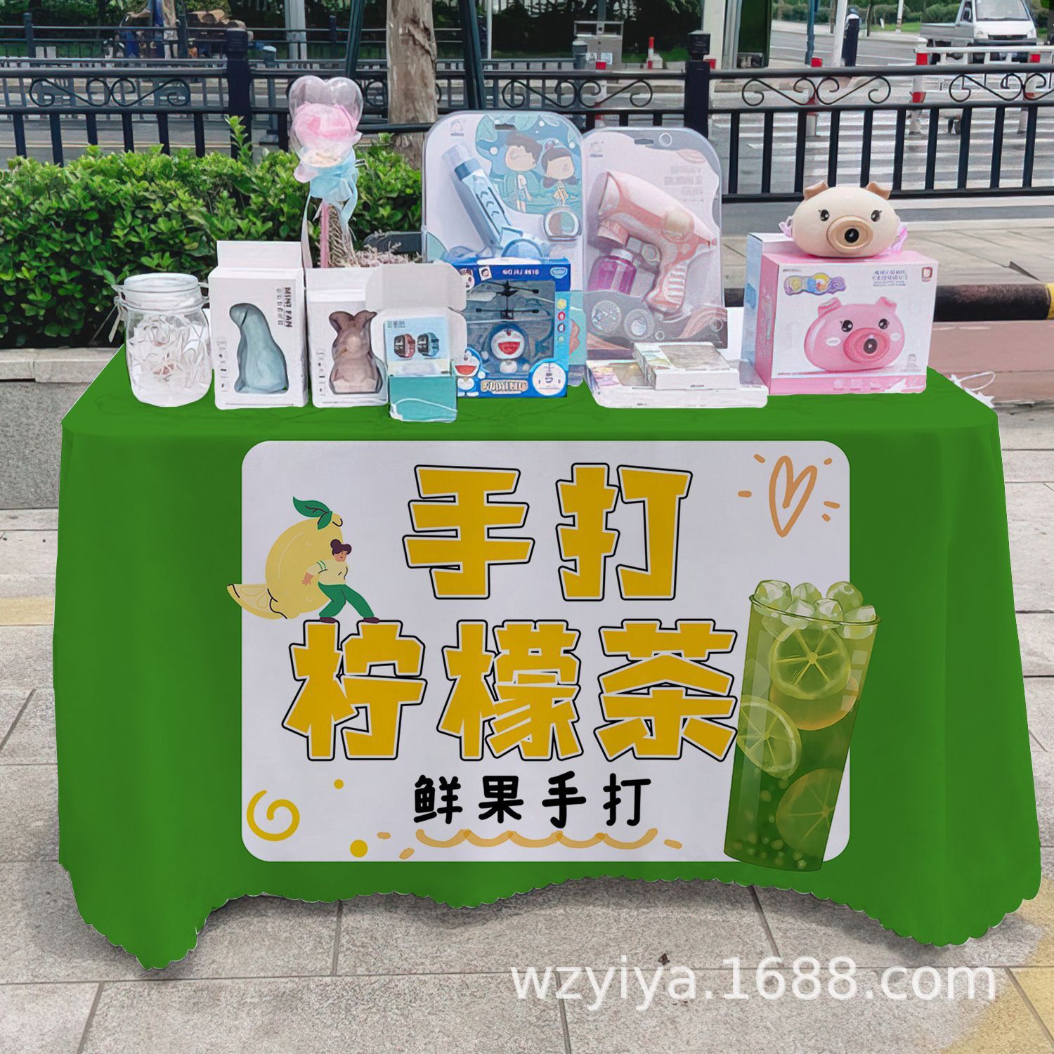 Mantel de té de limón hecho a mano