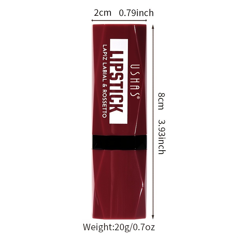 USHAS European and American Cross-border spot terciopelo mate lápiz labial textura brillante no es fácil de decolora esmalte de labios LP2283