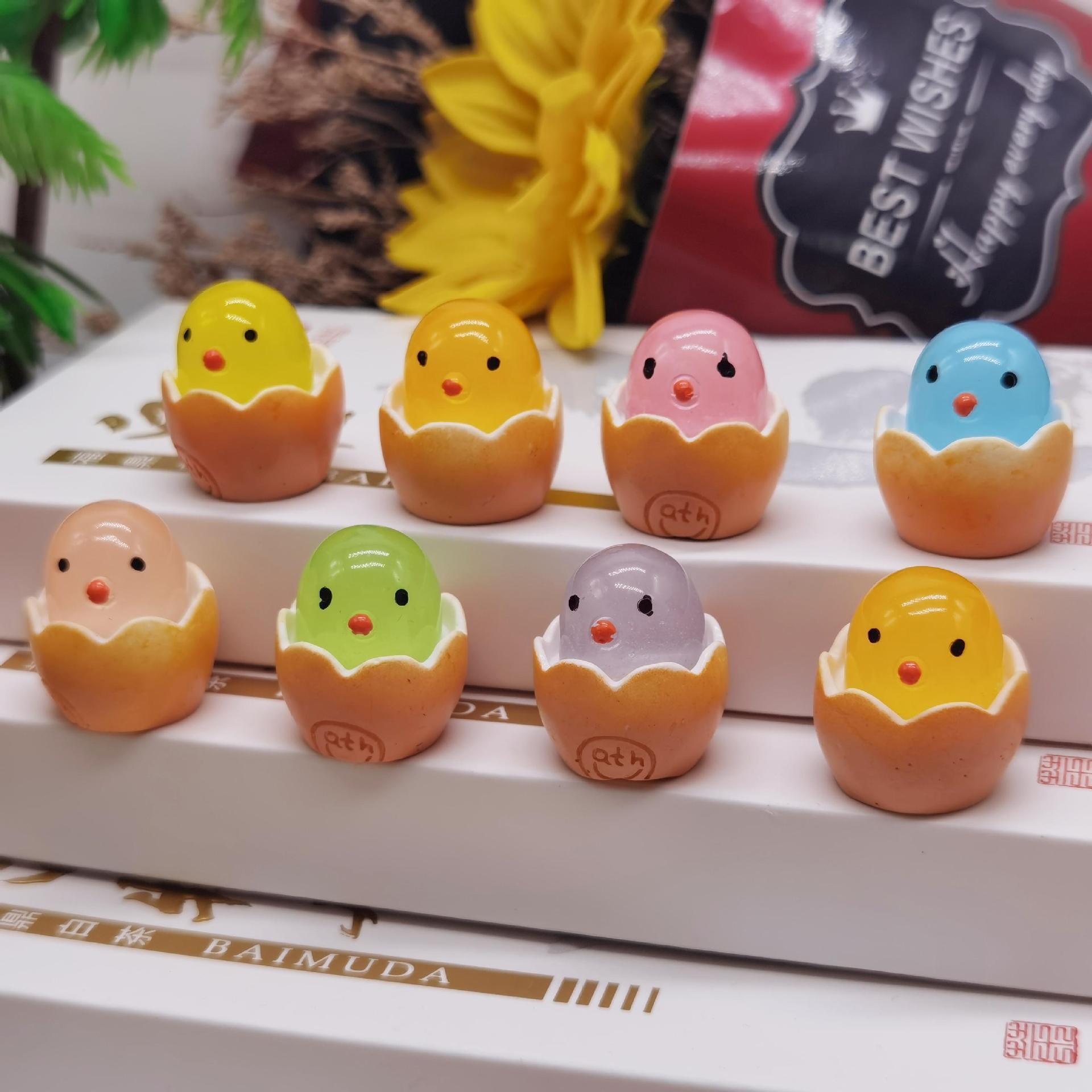 DIY eggshell chicken glow-in-the-dark style 3D resin plastic accessories handmade craft decorations phone case full purchase bonus