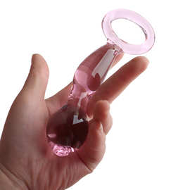 手拉式水晶肛塞水晶阳具女性自慰棒玻璃后庭拉珠成人用品批发肛条