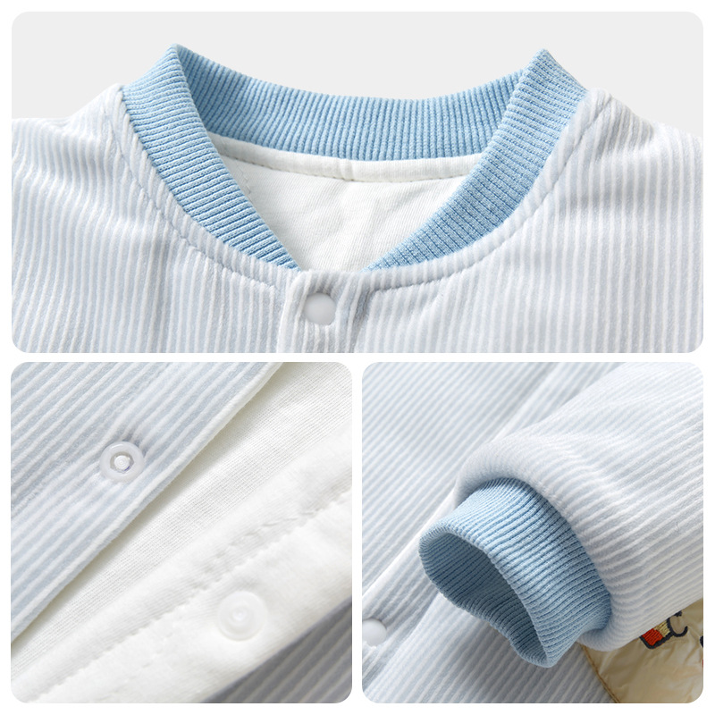 Mono de bebé Otoño e Invierno recién nacido acolchado Delgado engrosado traje de mameluco cálido para hombres y mujeres ropa de salida ropa de invierno para bebés