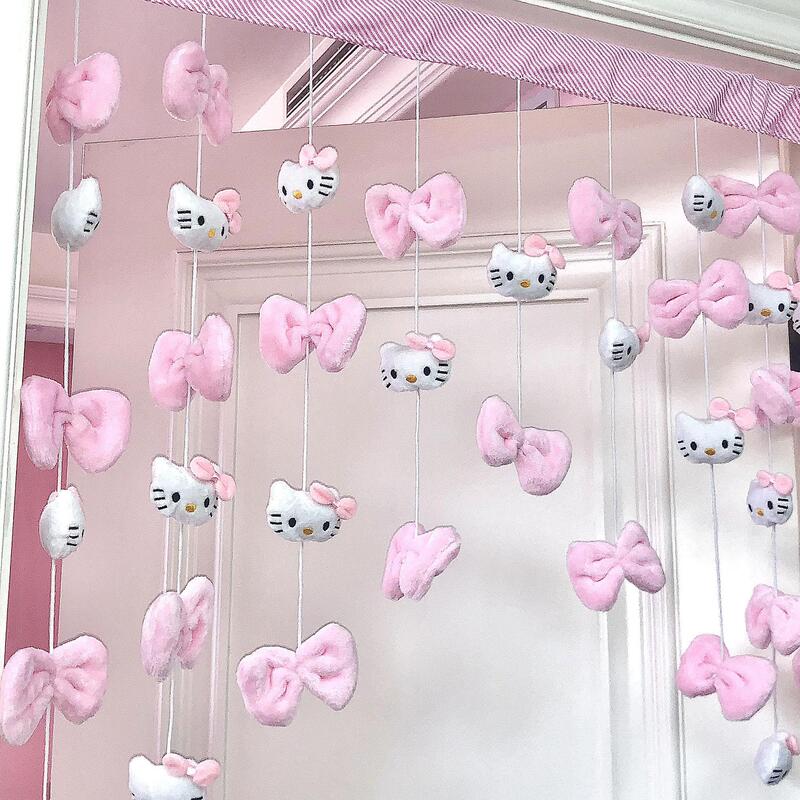 Student Girl Punch-in Door Curtain Bead Curtain Partition Curtain Household Cloth Curtain Punch-free Velcro Internet Celebrity Curtain Decorative Sticker Student Girl Punch-in Door Curtain Bead Curtain Partition Curtain Household Cloth Curtain Punch-free Velcro Internet Celebrity Curtain Decorative Sticker