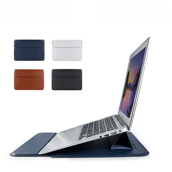 Multifunctional Laptop Inner Bag with Bracket Leather Case Laptop Bracket MacBook 13.456 Inch pro