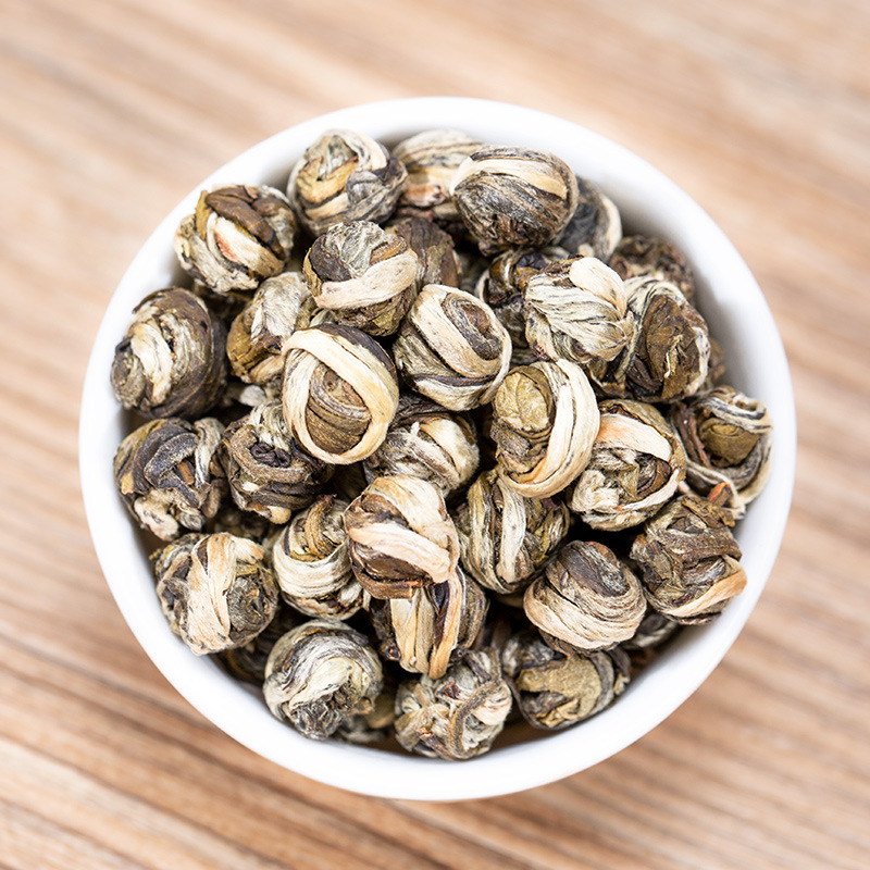 2023新茶茉莉花茶茉莉龍珠茶葉濃香型香珠大白毫繡球散裝罐裝500g