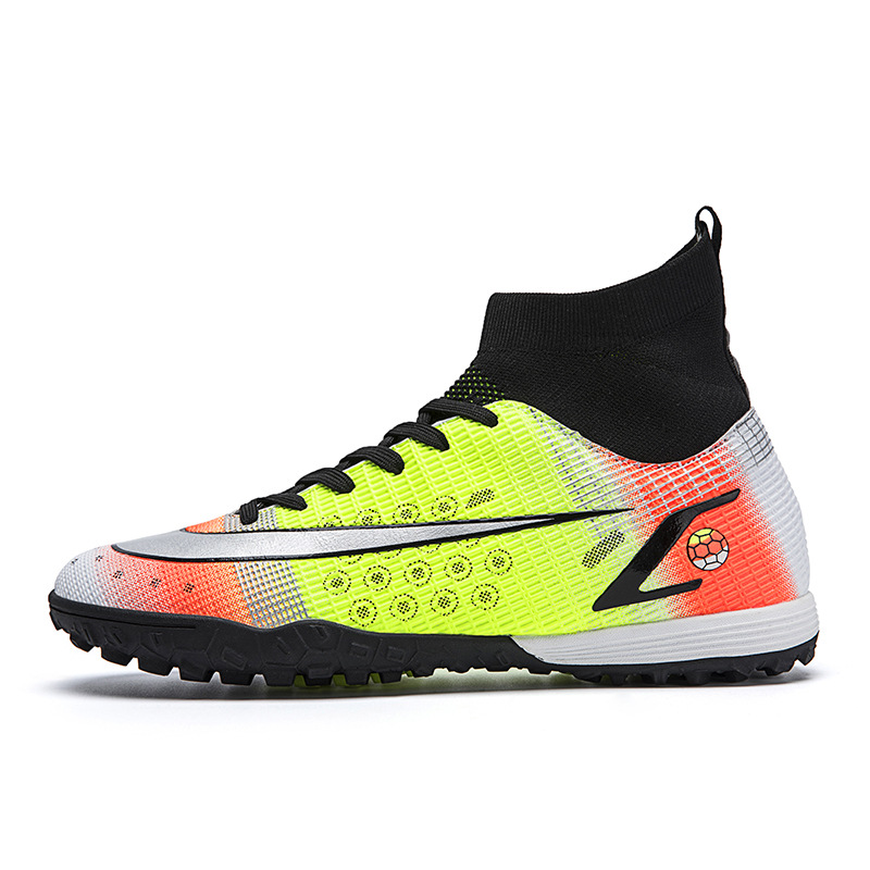 Zapatos de fútbol de los hombres uñas largas uñas rotas TF zapatos de entrenamiento para adultos zapatillas de deporte de la competencia Estudiante Juvenil zapatillas de deporte de fútbol a juego de color