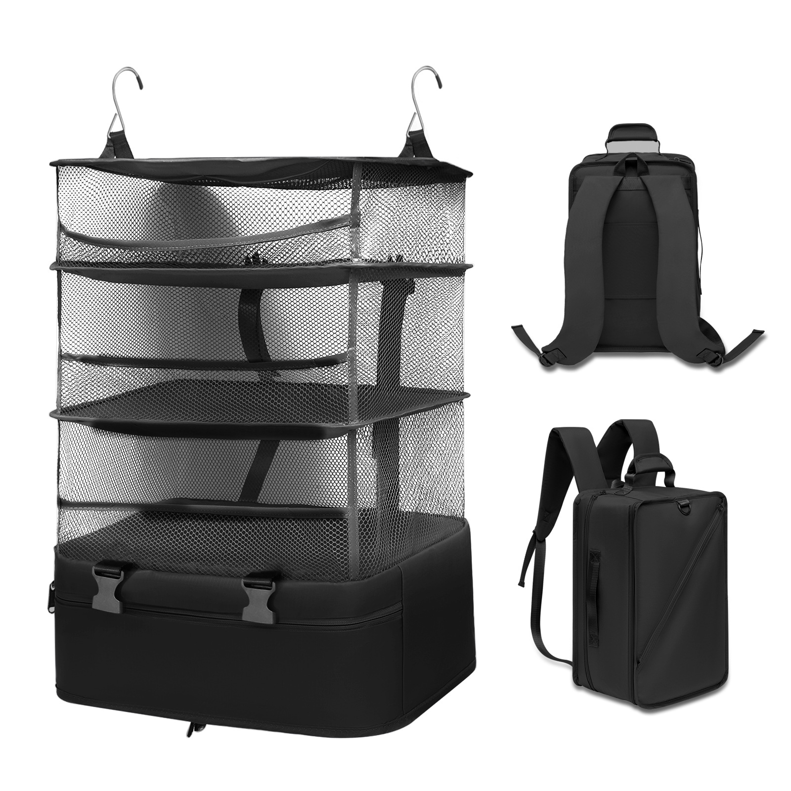 Bolsa de almacenamiento de artículos diversos montada en la pared para ropa y ropa, bolsa colgante de tres capas, bolsa colgante para libros, bolsa de almacenamiento práctica image 25