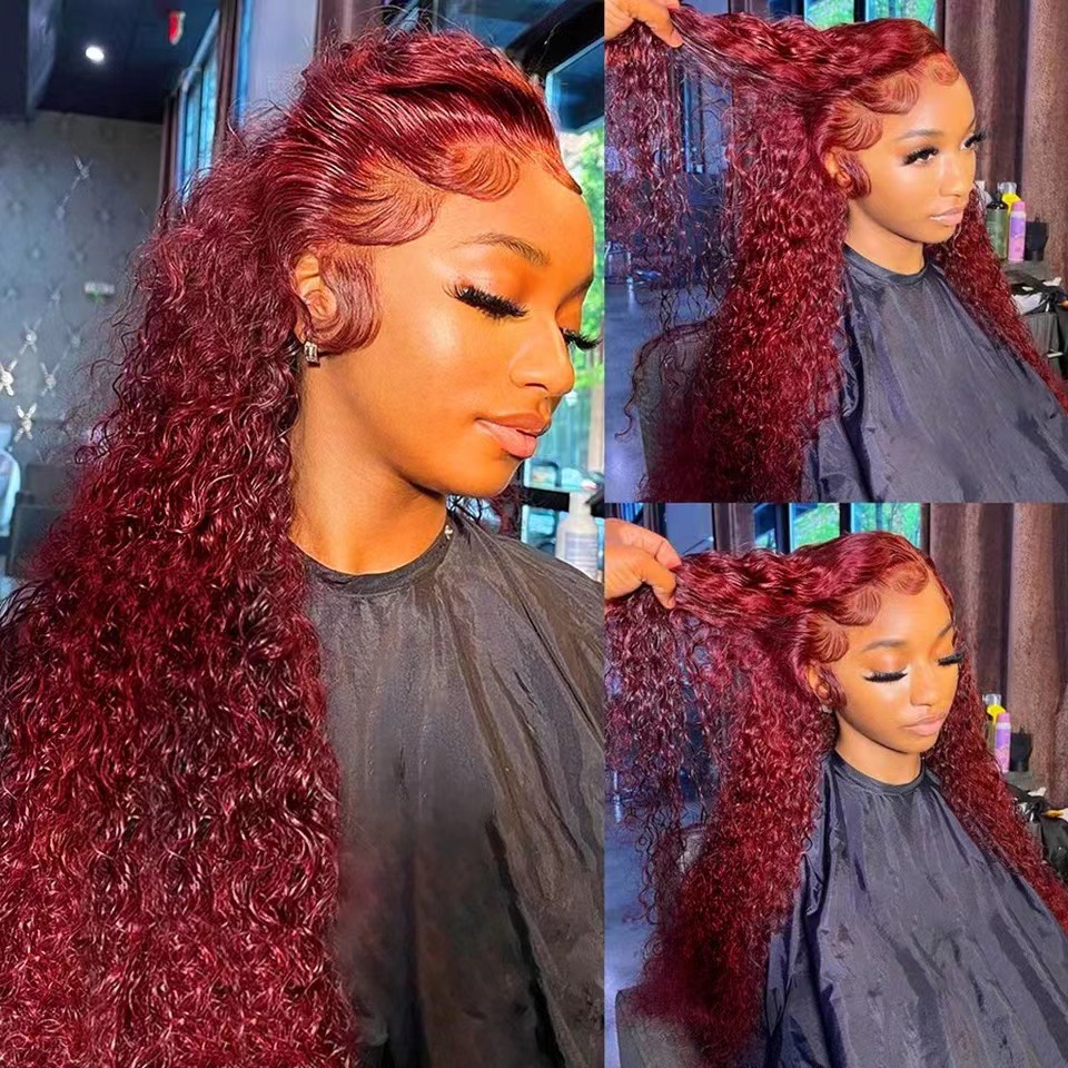 Haarverlängerungen und Perücken Front Lace Perücke 13x4 Lace Frontal Perücken Echthaar Perücke Damen lange Haare volle Kopfbedeckung_voghion.com