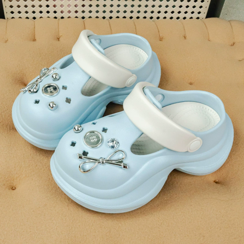 2025 новых популярных сабо на толстой подошве 8 см, обувь для прогулок на открытом воздухе, увеличивающая рост, в стиле кемпинга, сандалии для шопинга