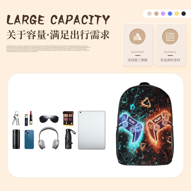 Fabricantes de hombros transfronterizos personalizados de comercio exterior mochila europea y americana de tres piezas de gran capacidad paquete de bolsas escolares de ocio universal para mujeres