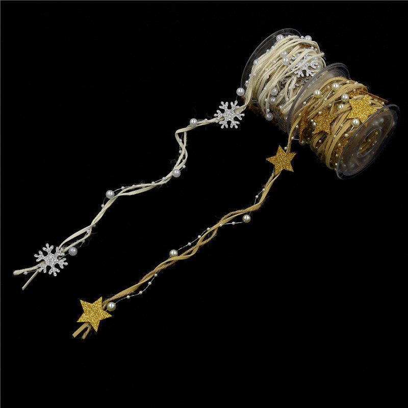 Amazon transfronterizo nuevo ramo de cinta decorativa navideña embalaje cinturón decorativo de astillas de madera en polvo tejido a mano