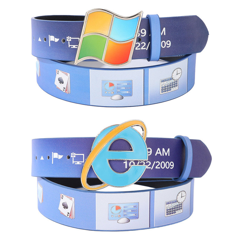 New Microsoft Creative Taskbar Belt Windows 7 Retro Belt 90S Nostalgic Style Personalized Wholesale