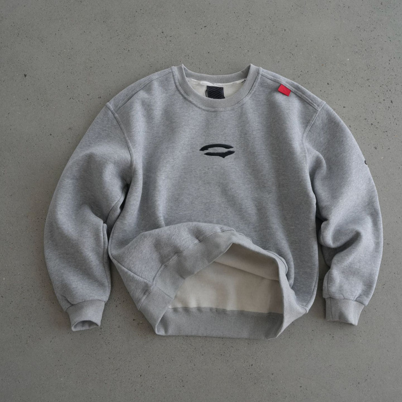 レトロなゆったりスタイルの欧風Kプラスベルベット素材のベーシックなラウンドネック刺繍入り文字入りフリースプルオーバースウェットシャツ、メンズファッション、カップル向け、男女兼用|undefined