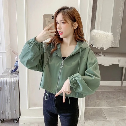Jacket women's trendy ins 2022 autumn Korean style student fashion short tops women's new casual cardigan long sleeves