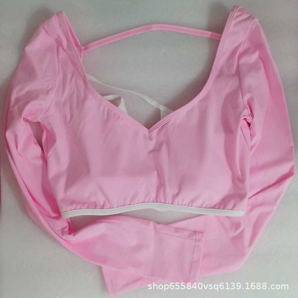 Desnudo delgado seco rápido ropa de yoga de espalda camiseta deportiva de manga larga camiseta de ejercicio de manga larga image 5