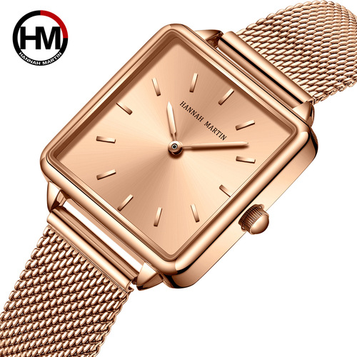 Square simple ins super hot college style watch chic Korean style retro simple temperament light luxury small square watch for women