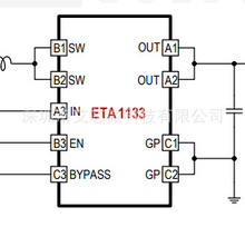 ETA1133CSJ高效率2.5兆赫,1.5 a 輸入電流,升壓直流-直流轉換器IC