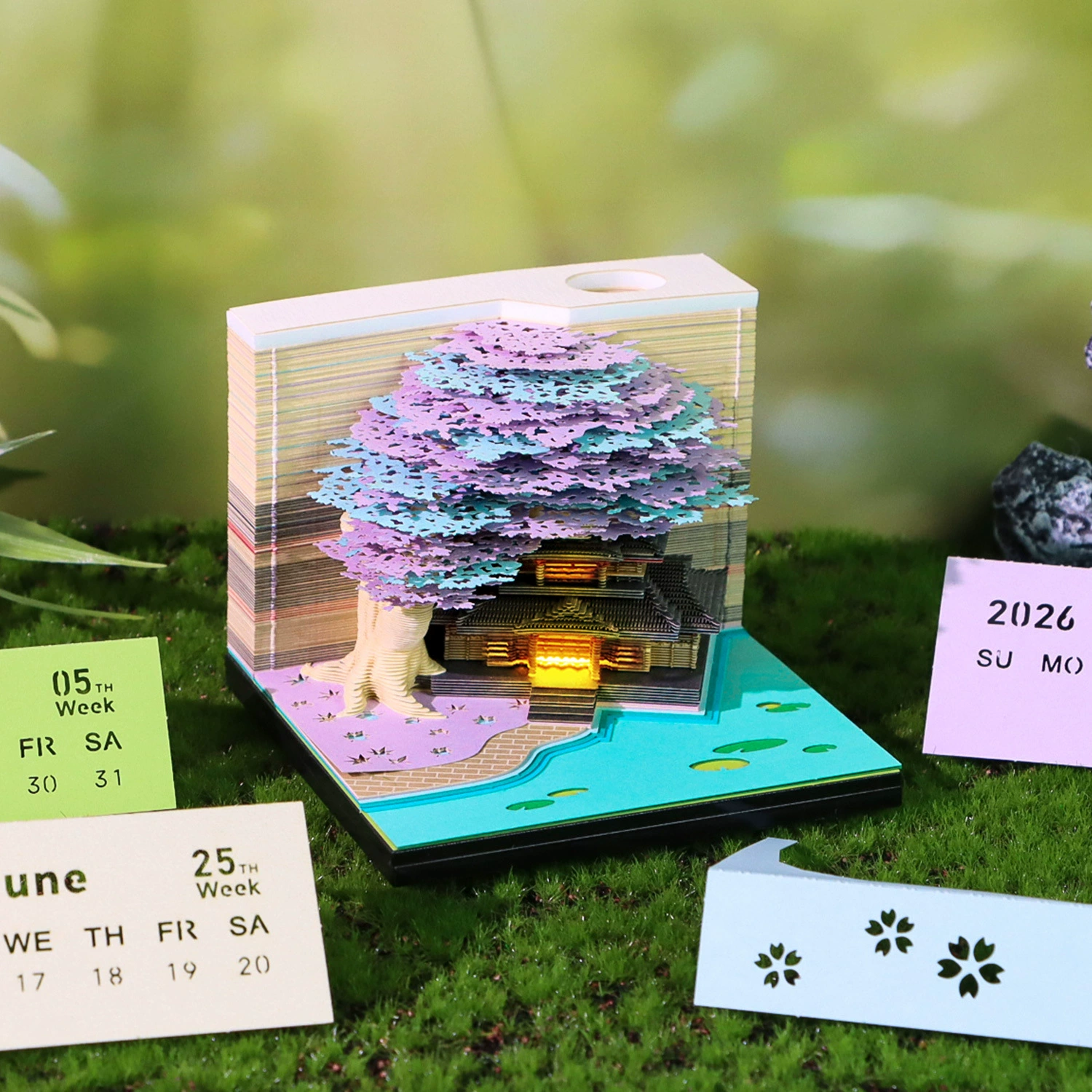 3D Castle Desk Calendar, Custom Creative Gift, 2026 Weekly Options with Lighted Covers