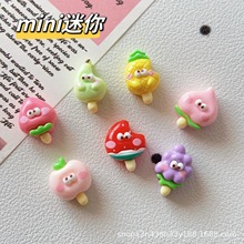 迷你表情水果冰棒 diy仿真树脂配件手机壳手工发夹头绳饰品材料