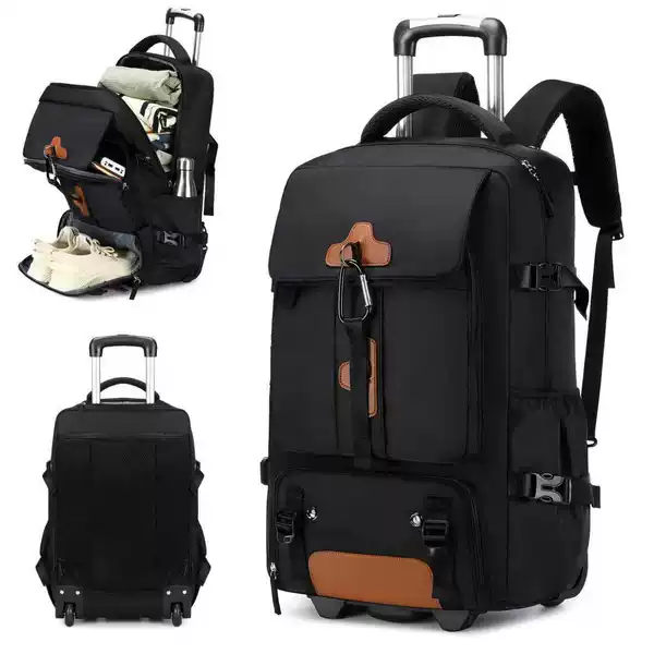 30L capacity trolley backpack for men and women, outdoor travel backpack, large luggage bag, 30 liter cross-border customization supported