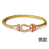 Trend bracelet, European style, micro incrustation, three colors, wholesale