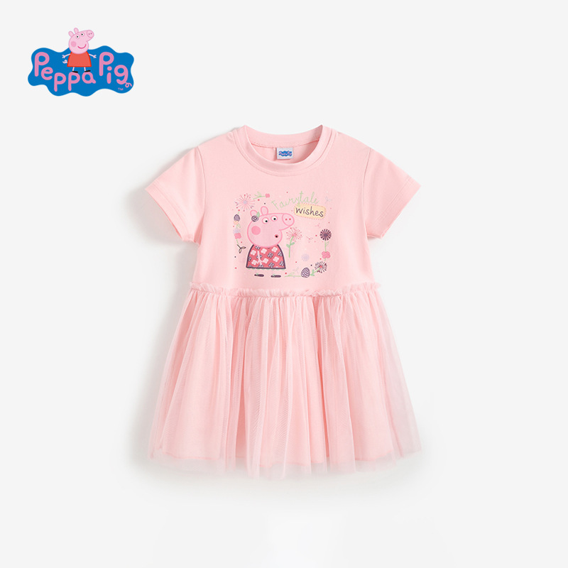 Peppa Pig Girls' Dress Summer Baby Girl Dress Mesh Dress Princess Dress [Price Control 85 Yuan]