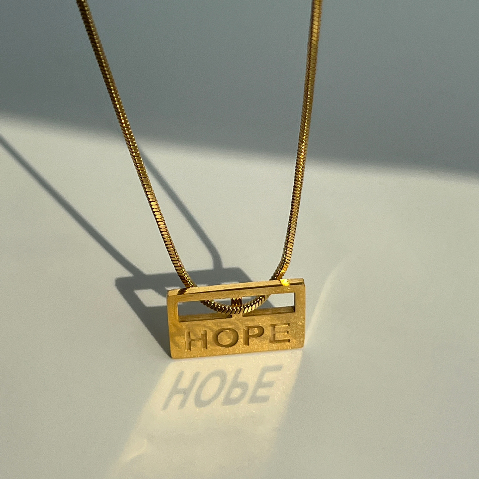 Simple Style Letter Titanium Steel Plating Necklace