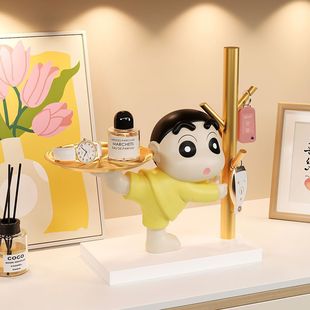 Entryway Shoe Cabinet Decoration Crayon Shin-Chan Key Storage Tray Desktop Living Room Home Decor Entrance Xk
