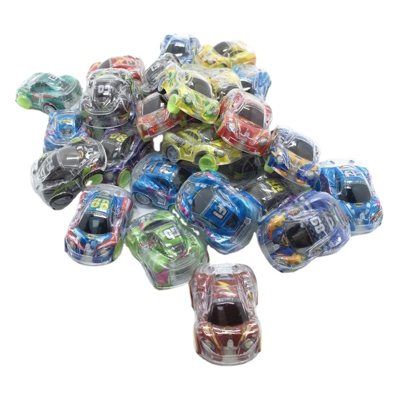 Chenghai Factory Double-Layer Transparent Graffiti Mini Pull-Back Racing Car Can Be Used as Food Snacks and Sugar Play Delivery